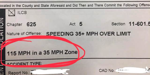 An Ilinois woman was arrested and ticketed on Sunday, Jan. 27, 2019, for going 80 miles per hour over the speed limit.