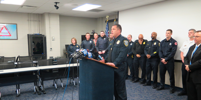Milwaukee Police Department Assistant Chief Steve Caballero speaks to the media on Wednesday, Jan.2, 2019, in Milwaukee about a car that crashed into a river while eluding police Monday night. A toddler, her mother, and a man in the vehicle died. Police had tried to stop the vehicle because it matched the description of a car used in two armed robberies. (AP Photo/Ivan Moreno)