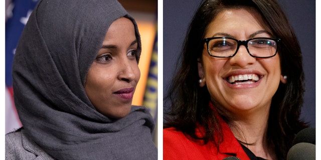 Ilhan Omar of Minnesota (left) and Rashida Tlaib of Michigan are the first Muslim women elected to Congress.