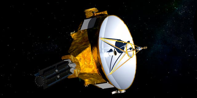 FILE: This illustration provided by NASA shows the New Horizons spacecraft which was launched in 2006. The probe is set to fly past the mysterious object nicknamed Ultima Thule at 12:33 a.m. Tuesday.