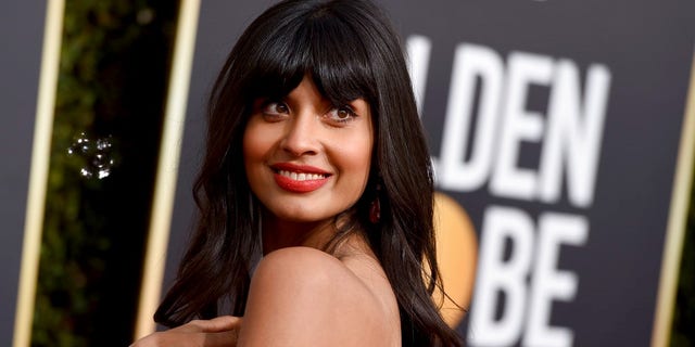 Jameela Jamil was identified on E!'s red carpet show as Kamilah Al-Jamil, the sister of Jamil’s “The Good Place” character Tahani Al-Jamil.