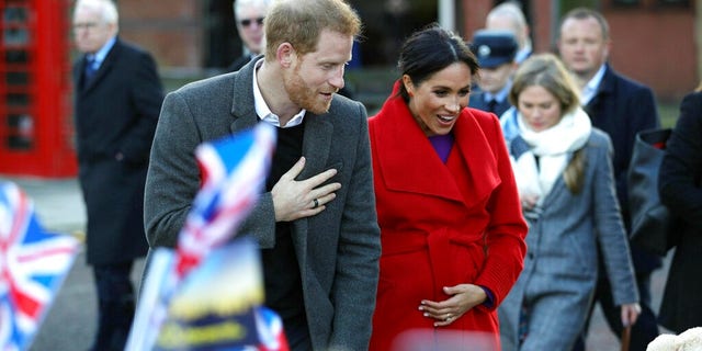 Meghan, the Duchess of Sussex, told fans she was six months pregnant and due in late April or early May, reports said.