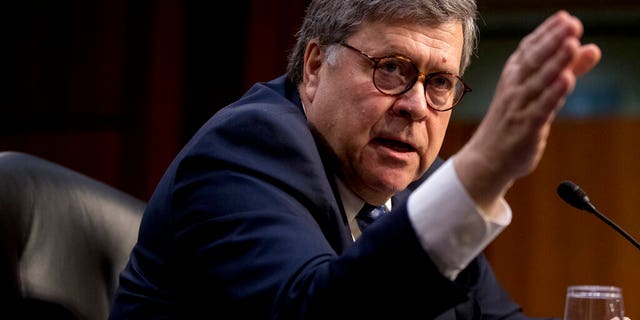 Attorney General nominee William Barr testifies during a Senate Judiciary Committee hearing on Capitol Hill in Washington, Tuesday, Jan. 15, 2019. As he did almost 30 years ago, Barr is appearing before the Senate Judiciary Committee to make the case he's qualified to serve as attorney general. (AP Photo/Andrew Harnik)
