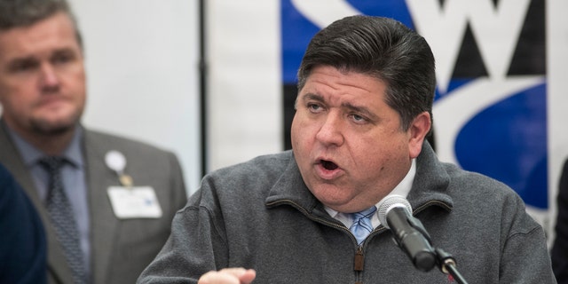 Illinois Gov. J.B. Pritzker speaks in Belleville, Ill., Jan. 16, 2019. (Associated Press)