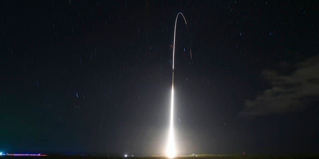 This Dec. 10, 2018, file photo, provided by the U.S. Missile Defense Agency (MDA),shows the launch of the U.S. military's land-based Aegis missile defense testing system, that later intercepted an intermediate range ballistic missile, from the Pacific Missile Range Facility on the island of Kauai in Hawaii.