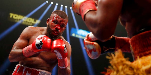 Badou Jack, left, fights Marcus Browne in the WBA interim light heavyweight title boxing bout.