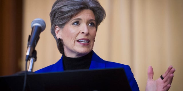 Sen. Joni Ernst, R-Iowa, speaks in Washington in an undated photo. (Associated Press)