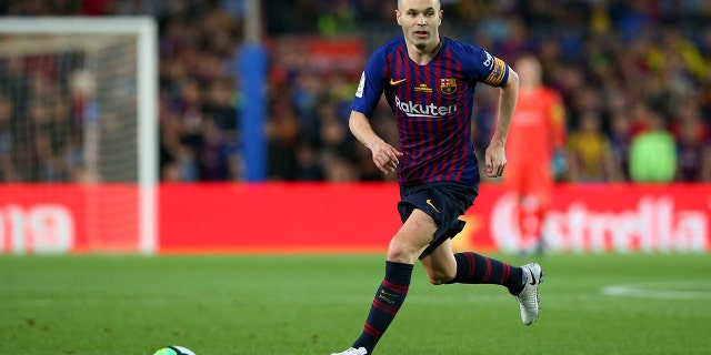 Andres Iniesta was the former Barcelona soccer captain and scored the winning goal for Spain in the 2010 World Cup final.