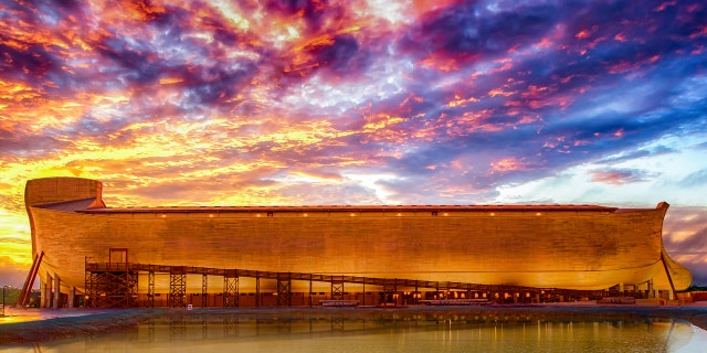 The Ark Encounter, located in Williamstown, Kentucky, features a modern-day, life-size version of Noah's Ark.