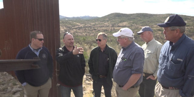 It's the first time in history Border Patrol says congressmen have visited this part of the border--the wall that stops about a mile-and-a-half from the Sasabe, Ariz., Point of Entry.