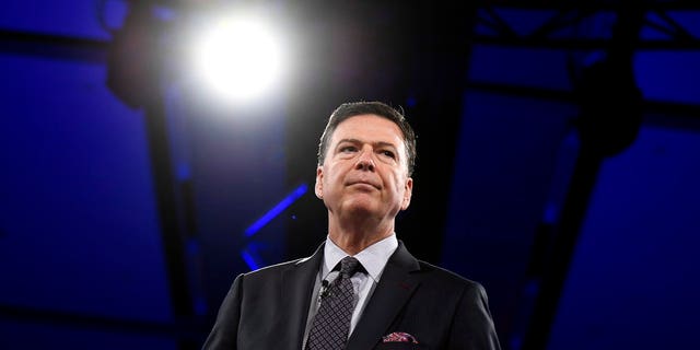 Former FBI director James Comey will speak at the Canada 2020 conference in Ottawa on Tuesday, June 5, 2018. (Justin Tang / Canadian Press via AP)