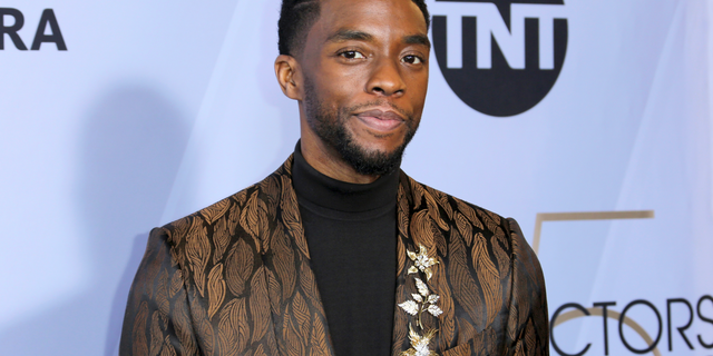 Chadwick Boseman arrives at the 25th annual Screen Actors Guild Awards at the Shrine Auditorium & Expo Hall in January 2019.