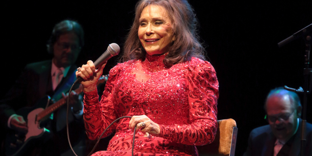 In this Aug. 28, 2016 file photo, Loretta Lynn performs in concert at the American Music Theater in Lancaster, Pa. 