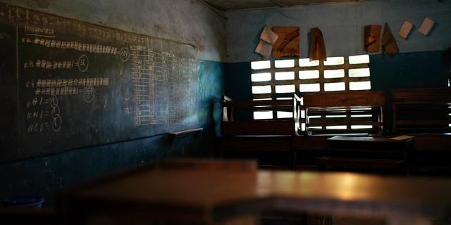 This photo taken Friday Jan. 4, 2019 shows a blackboard with presidential election results for that specific polling station, in a school in Kinshasa, Congo. Congo faces what could be its first democratic, peaceful transfer of power since independence from Belgium in 1960, but election observers and the opposition have raised numerous concerns about voting irregularities as the country chooses a successor to longtime President Joseph Kabila. (AP Photo/Jerome Delay)