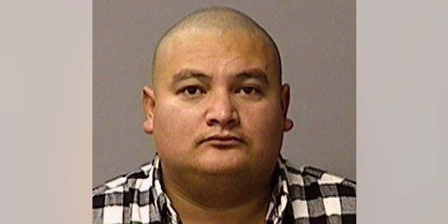 FILE - This undated booking file photo provided by the Stanislaus County Sheriff's Department shows Gustavo Perez Arriaga. Prosecutors charged Perez Arriaga on Wednesday, Jan. 2, 2019, with murder in the killing of Newman police Cpl. Ronil Singh. He was arrested Friday in the Dec. 26 shooting during a traffic stop. (Courtesy of Stanislaus County Sheriff's Department via AP, File)