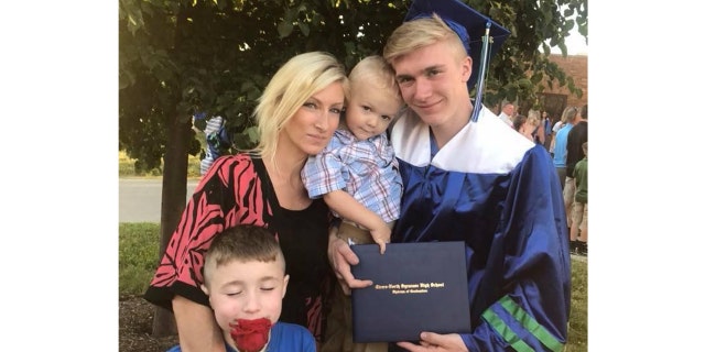 Crystal DiGregorio-Bassette, 34, with her three sons, Justin, 18, Carter, 3, and Landon, 9. She began making adult films to support her son she had at 16 years old, but ended up quitting 10 years later, in large part, for her children.