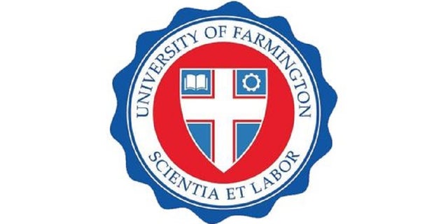 Logo of the University of Farmington in Farmington Hills, Michigan.