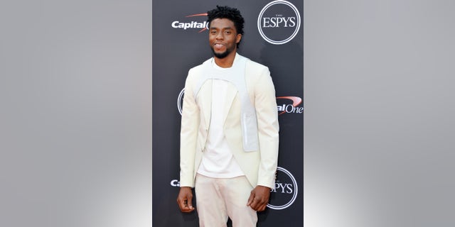 Chadwick Boseman wore the "harness" to the 2018 ESPYS on July 18, 2018.