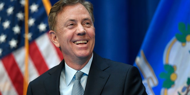 Connecticut Gov. Ned Lamont smiles during his inauguration, Wednesday, Jan. 9, 2019, in Hartford. (Associated Press)