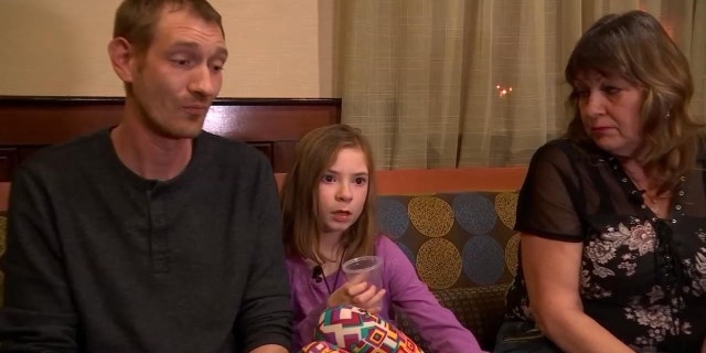 Hailey Grimm, 8, told FOX12 that Mark Leo Gregory Gago was speaking in riddles while his hands were pressed on her throat when deputies shot and killed him.