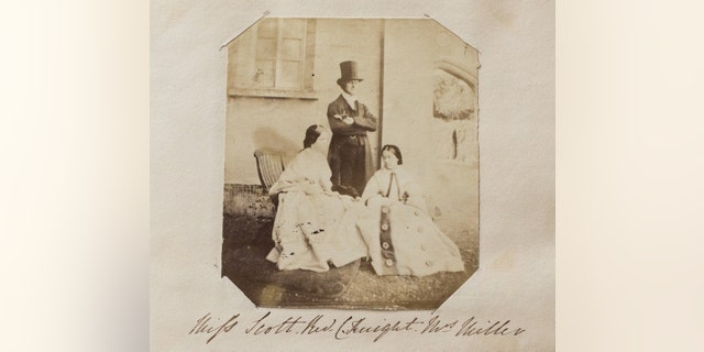 One of the fascinating pictures from Jane Austen's family's photo album. This one shows the Rev. Charles Bridges Knight with two women.