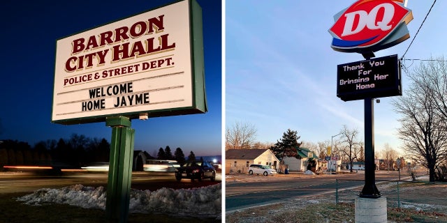The town welcomed Jayme Closs back home after she went missing for nearly three months.