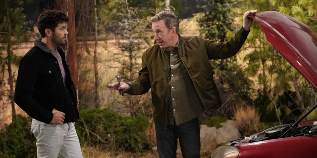 LAST MAN STANDING: L-R: Jordan Masterson and Tim Allen in the "3 For The Road" episode of LAST MAN STANDING airing Friday, Jan. 4 (8:00-8:30 PM ET/PT) on FOX. © 2018 FOX Broadcasting. CR: Michael Becker / FOX