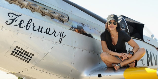Lauren Sanchez at a Horsemen Flight Team event in Chino, Calif., in 2014.
