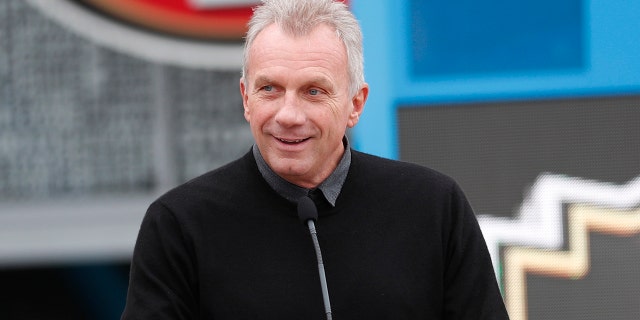In this Oct. 21, 2018, file photo, former San Francisco 49ers quarterback Joe Montana speaks at a ceremony in Santa Clara, Calif.