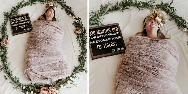 A photographer in South Carolina and her pal reportedly teamed up to put a fresh spin on trendy baby photos “because your best friend only turns 336 months once.”