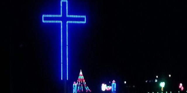 A giant illuminated cross in the city of Ozark, Missouri has been moved from public land to a private part of the Finley River Park after the Freedom From Religion Foundation complained in November.