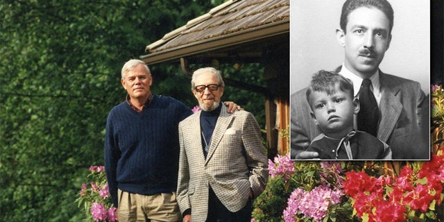 Steve Hodel with his father George Hodel in 1943 and 1995.