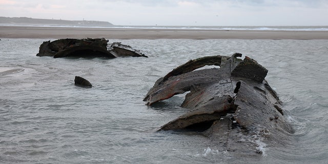 The German UC-16 ran ashore in 1917, and was flooded by the crew so it couldn't be used by Allied forces before they surrendered to the French