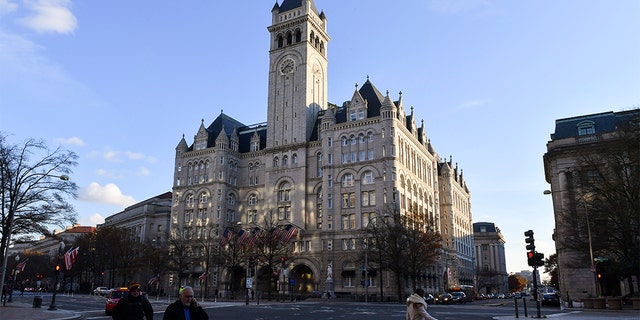 The Trump International Hotel is slated to host the attorney general's holiday party on Dec. 8. (Ricky Carioti/The Washington Post via Getty Images, File)