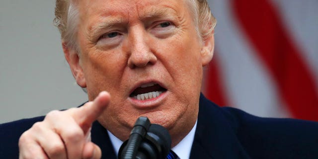 President Donald Trump speaks in the Rose Garden of the White House in Washington after a meeting with Congressional leaders on border security as the government shutdown continues Friday, Jan. 4, 2019, in Washington. (AP Photo/Manuel Balce Ceneta)