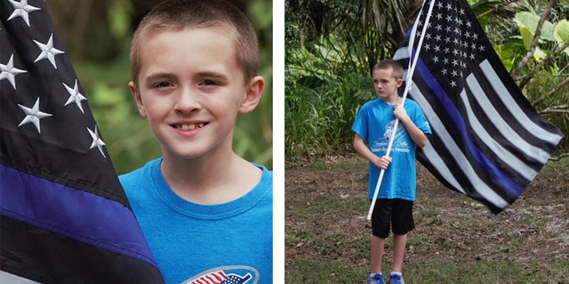 A 10-year-old boy in Florida has reportedly found his own way to pay his respects to fallen law enforcement officers – by running for them.