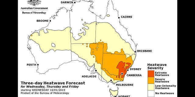 "Extreme heatwave conditions" are expected in parts of Australia through the weekend.
