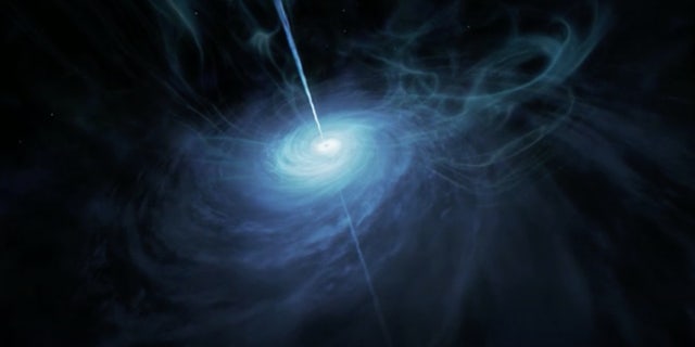 Astronomers have spotted the brightest quasar (shown here in artistic impression) yet discovered in the early universe.