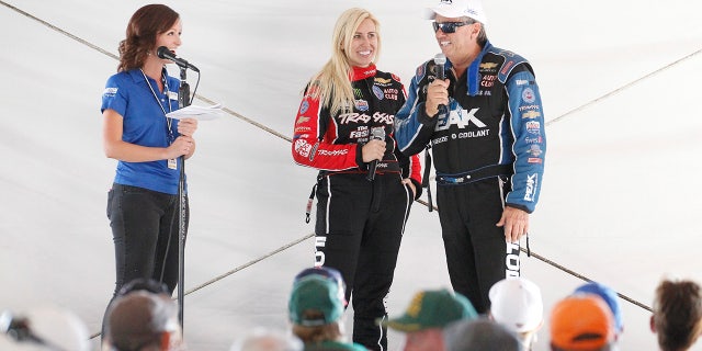 Force raced for her father John's team and was victorious over him on 13 occasions.
