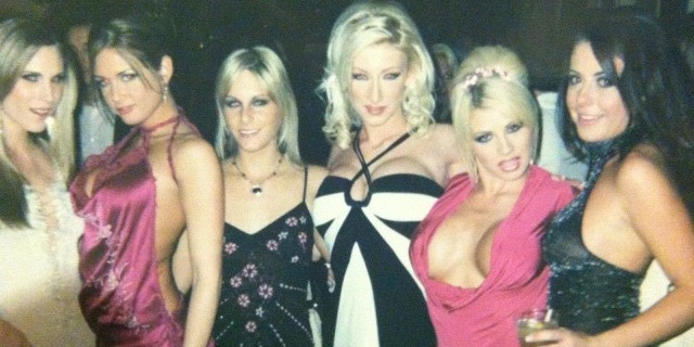 Crystal DiGregorio-Bassette pictured with other adult film stars. 