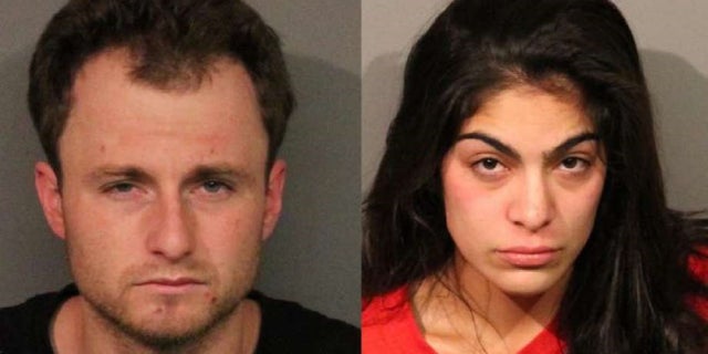 Brandon Smith, 25, and Elizabeth Almand, 23, are robbery and other charges after an incident in Loomis, Calif., authorities say.