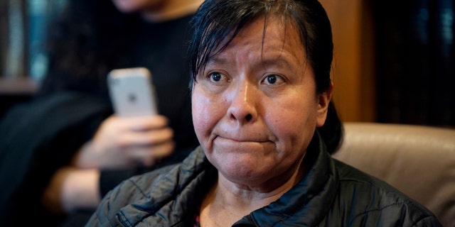 Maria Gomez, Jilmar Ramos-Gomez's mother, speaks to the media at the office of attorney Richard Kessler in Grand Rapids, Michigan, on Wednesday