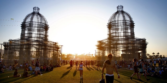 Festivalgoers during the 2018 Coachella Valley Music And Arts Festival at the Empire Polo Field last April in Indio, Calif. (Photo by Rich Fury/Getty Images for Coachella)