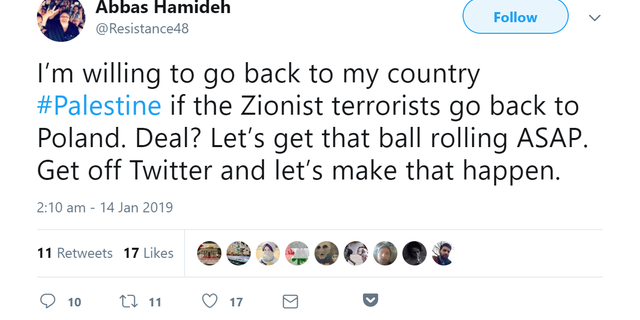 Shortly after his image with Tlaib was discovered, many social media users began pointing out to the activist’s social media writings, including his affinity to the terrorist group Hezbollah.