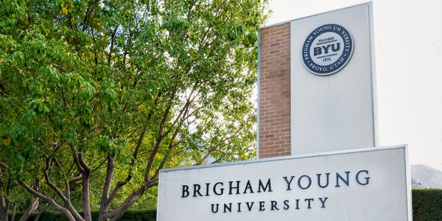 Provo, United States - October 2, 2016: Entrance to campus of Brigham Young University.