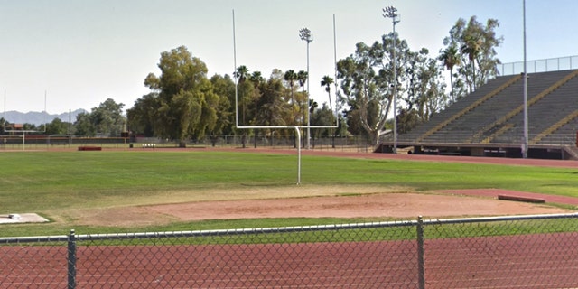 The football field at Glendale Community College. In February this year, the Maricopa County Community College District shuttered its junior college football program.