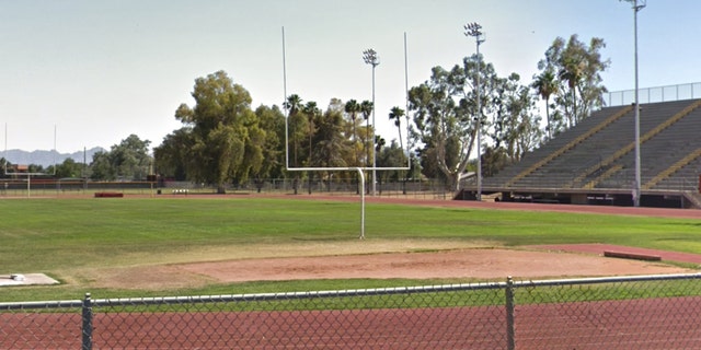 The football field at Glendale Community College. In February this year, the Maricopa County Community College District shuttered its junior college football program.