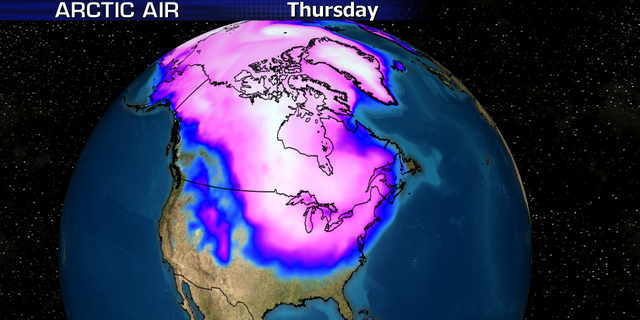 Many times during winter months,the polar vortex will expand, sending cold air southward with the jet stream into the U.S.