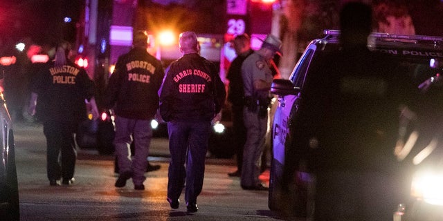 Police investigate the scene on on Harding Street in Houston, Jan. 28, 2019. (Associated Press)
