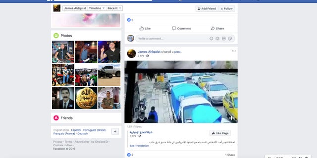 A second purported ISIS Facebook account showing a video of the suicide bombing in Syria.